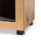 Baxton Studio Mason Modern and Contemporary Oak Brown Finished Wood 2-Door Storage Cabinet with Glass Doors 189-11976-ZORO - alternate 6